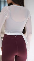 Enveloppé Swan White חולצת מעטפת