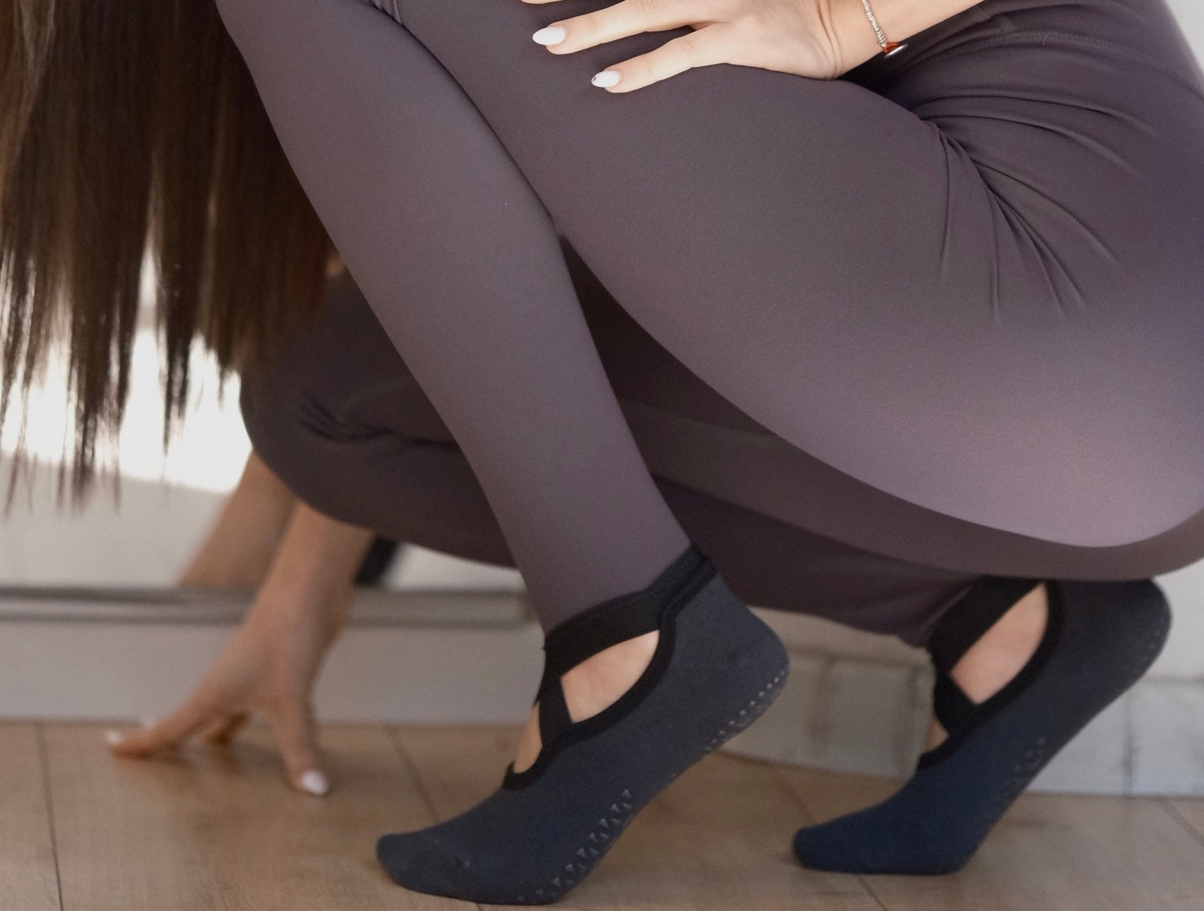 Charcoal Gray Jumpsuit / Graphite Grip Socks