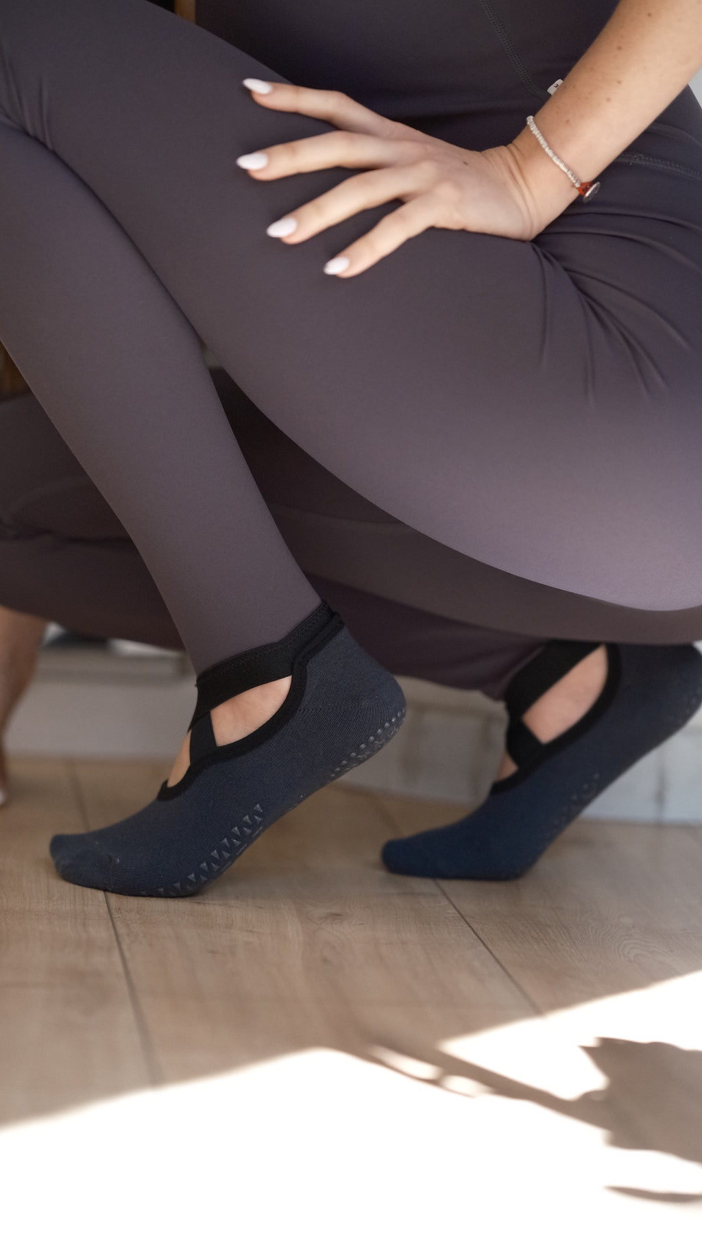 Charcoal Gray Jumpsuit / Graphite Grip Socks