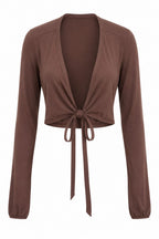Enveloppé Chocolate Brown חולצת מעטפת