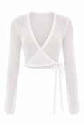 Enveloppé Swan White חולצת מעטפת