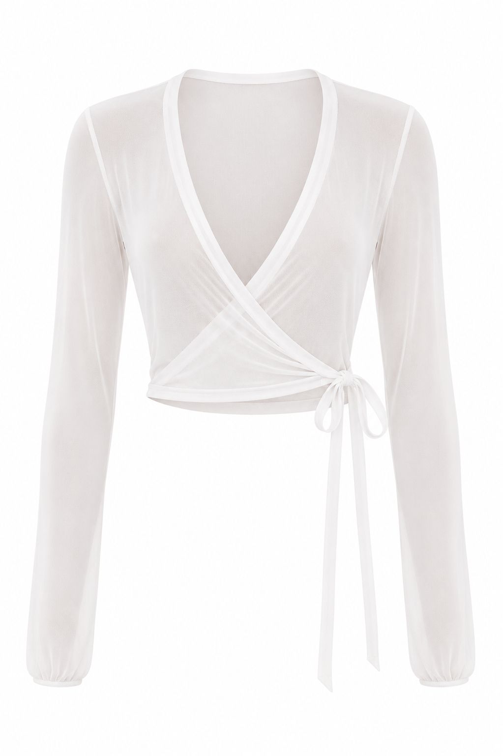 Enveloppé Swan White חולצת מעטפת